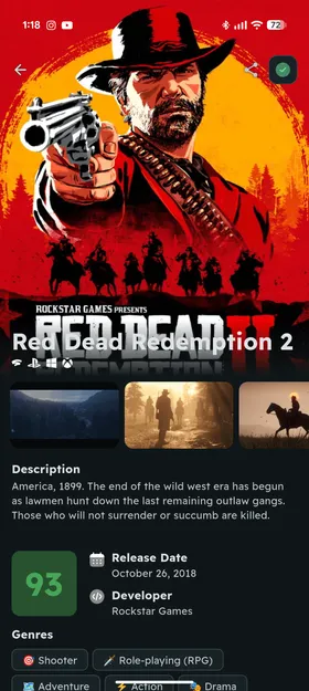 Questline home screen