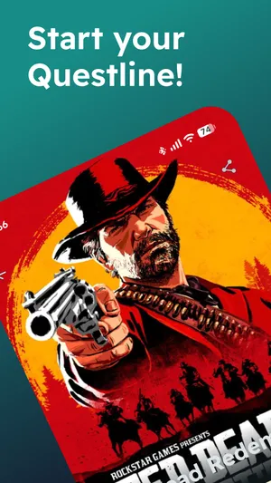 Questline home screen with popular games